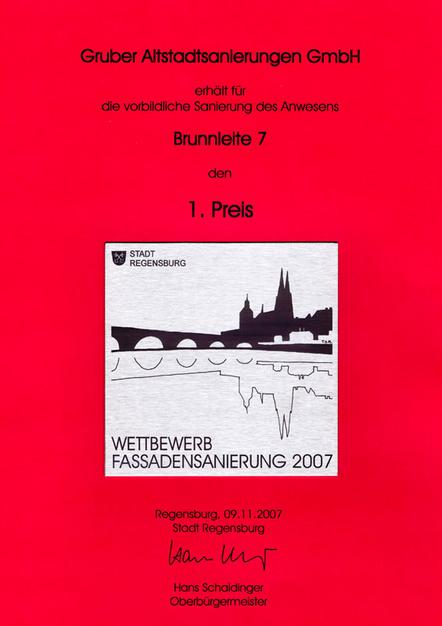 Wettbewerb Fassadensanierung 2007 Brunnleite Gruber Altstadtsanierungen